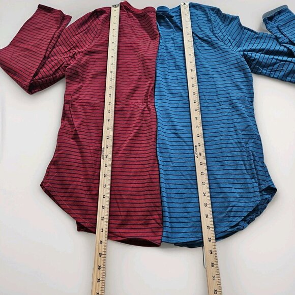 Old Navy Womens Top XL Lot of 2 Mult Stripes LS Round Neck Cottage Everywear - Picture 15 of 16